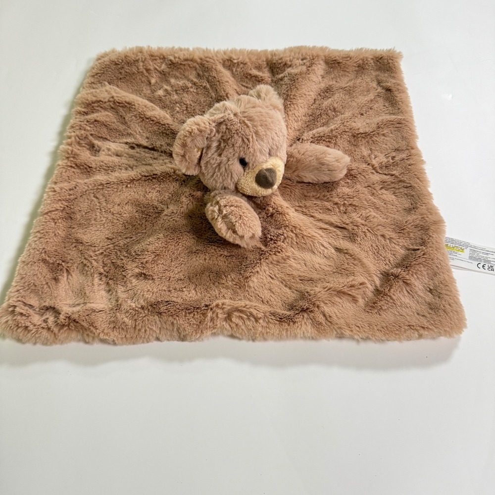 Kellytoy Teddy Bear Lovey Tan Excellent Faux Fur Security Blanket